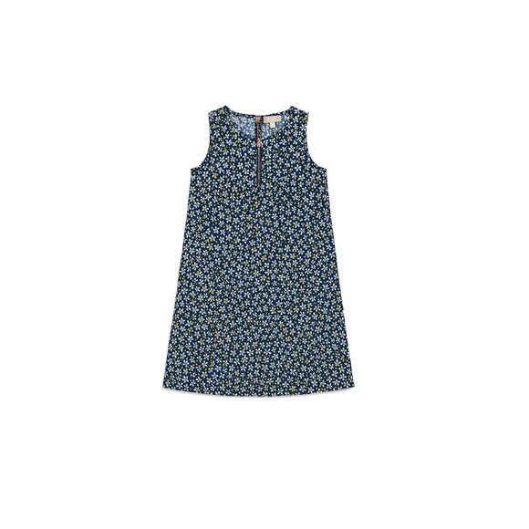 Michael Kors Sleeveless Floral Shift Dress – Navy/Blue Print – Size S (EUC) - Picture 2 of 3